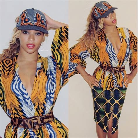 Spotted Beyonce In African Print Outfit By Demestiks New York