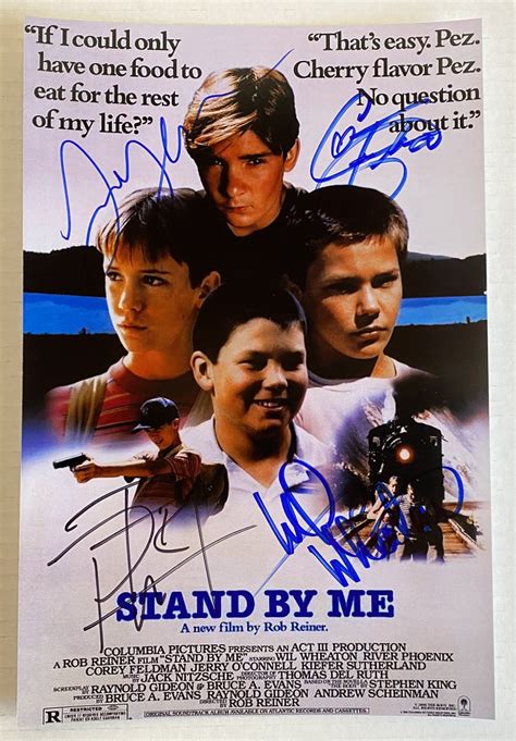 Stand By Me Cast Signed Autograph 8 12 Photo Phoenix Wheaton