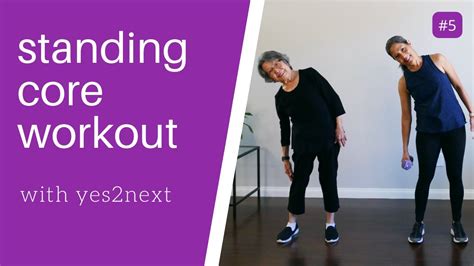 Standing Core Workout For Seniors Beginner Exercisers Workout Videos