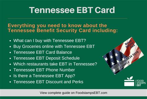 Tennessee Ebt Card Faqs Food Stamps Ebt