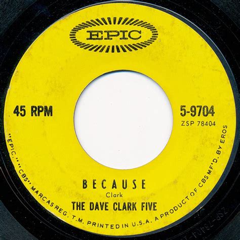 The Dave Clark Five Because 1965 Vinyl Discogs