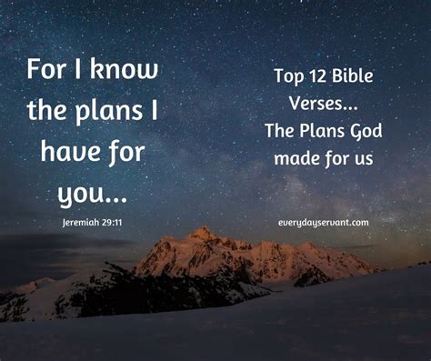 Top 12 Bible Verses The Plans God Made For Us Everyday Servant