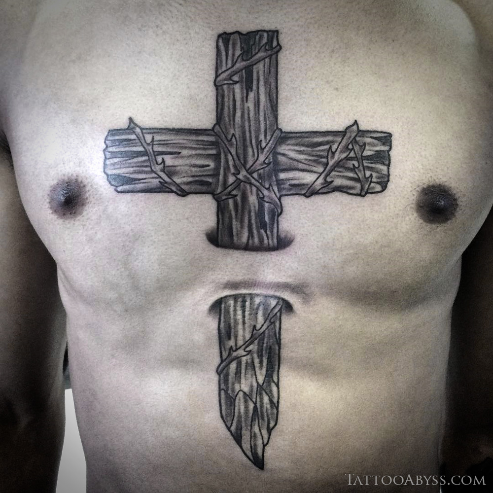 Top More Than 74 Cross Chest Tattoo Latest In Cdgdbentre