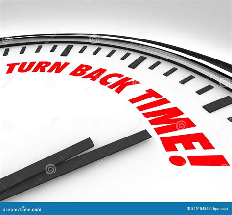 Turn Back Time Clock Reverse Aging Flashback Stock Illustration