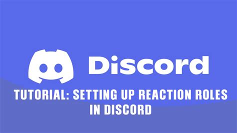 Tutorial Setting Up Reaction Roles In Discord Nerdtitantv