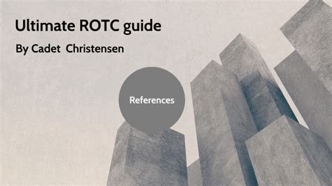 Ultimate Rotc Guide By Zackery Christensen On Prezi