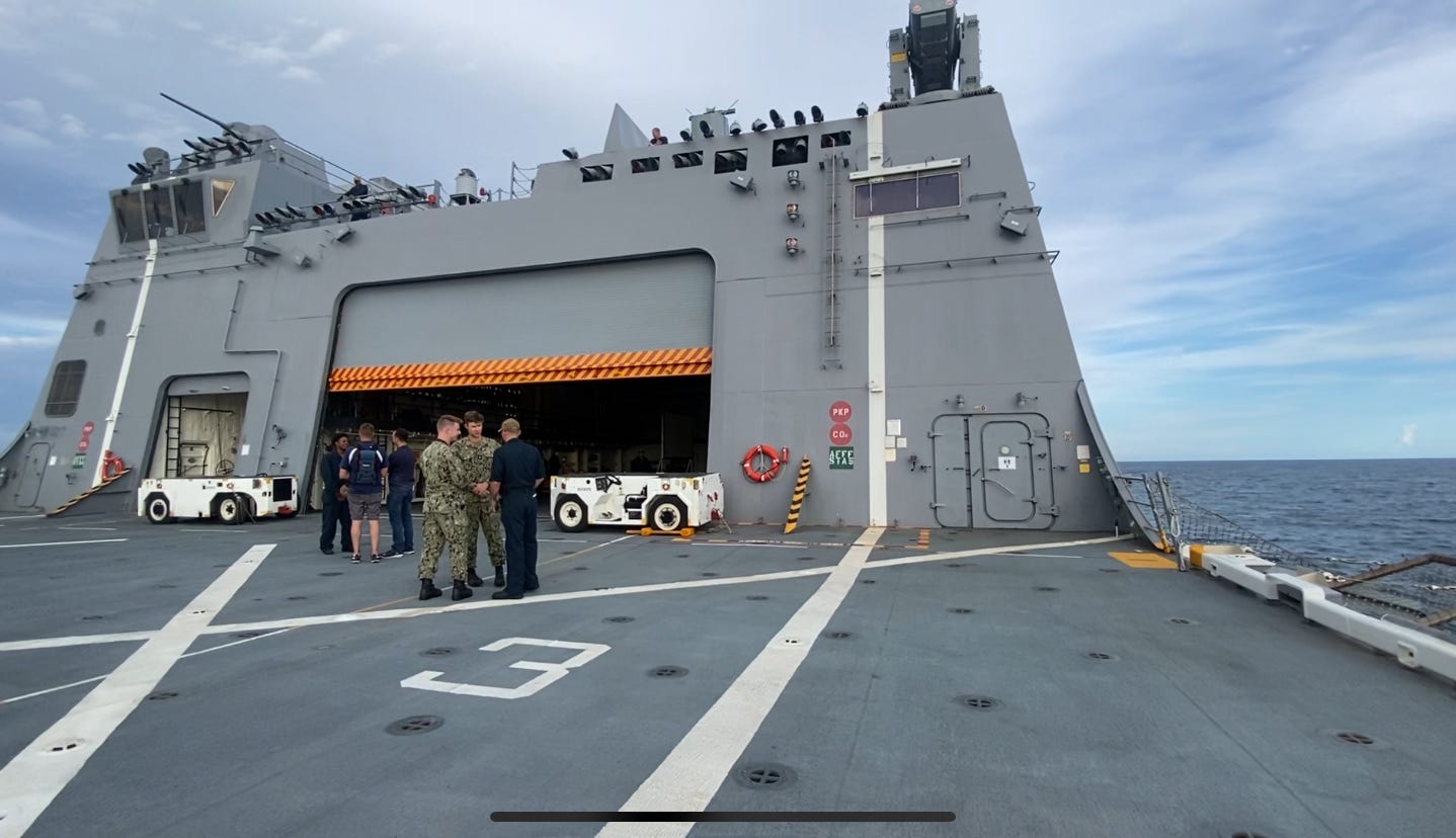 Uss Richard M Mccool Jr Warship Docks In Pensacola