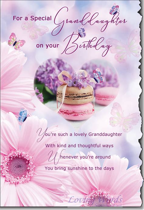 Very Special Loving Happy Birthday Granddaughter Wishes To Write In