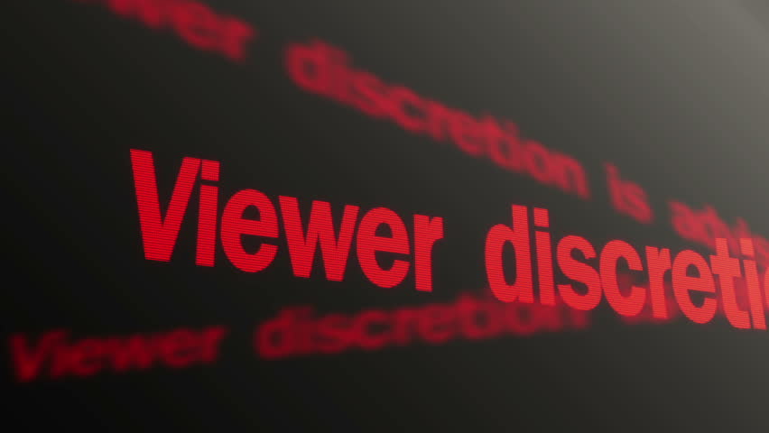 Viewer Discretion Is Advised Text Running On Tv Screen Graphic Content