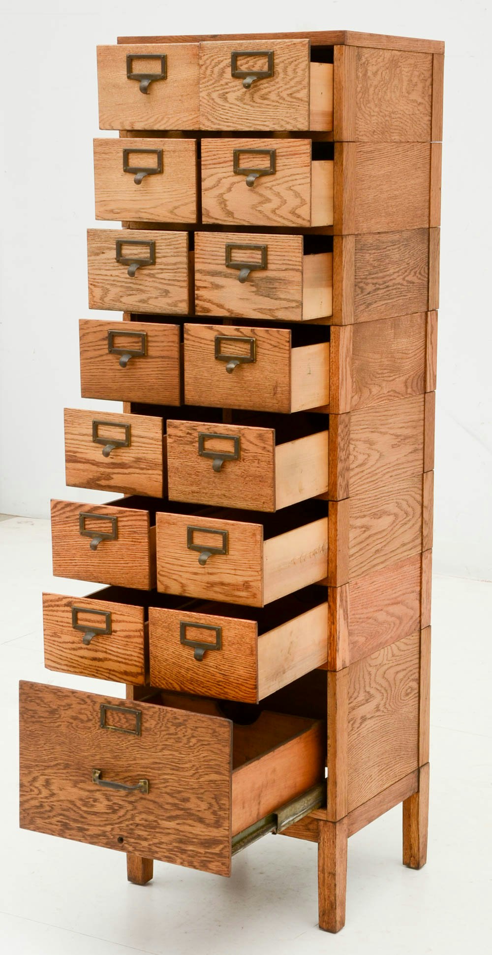 Vintage Library Card Catalog File Cabinet