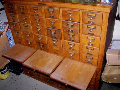 Vintage Library Catalog Cabinet 1919215550