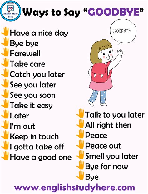 Ways To Say Goodbye English Study Here