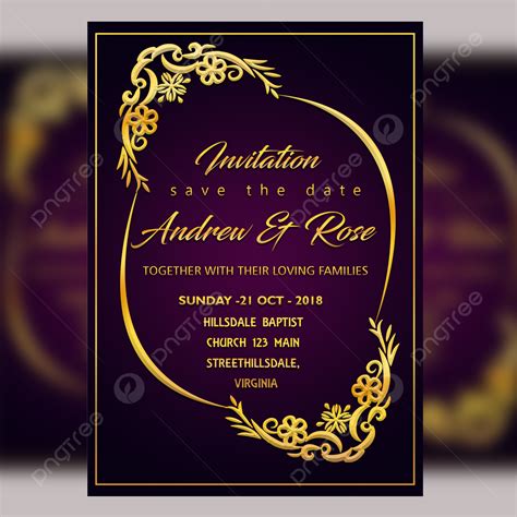 Wedding Invitation Card Wedding Invitation Card Template With