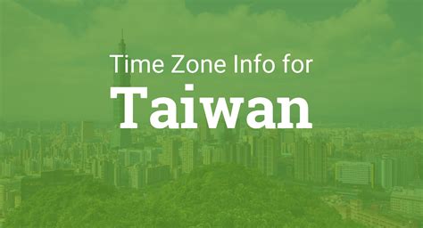 What Time Zone Is Taiwan