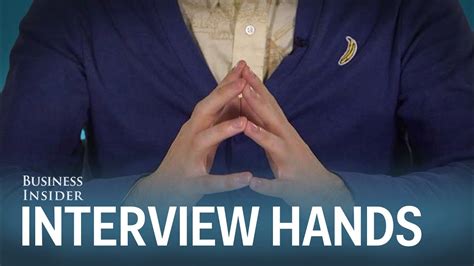 What To Do With Your Hands During A Job Interview Youtube